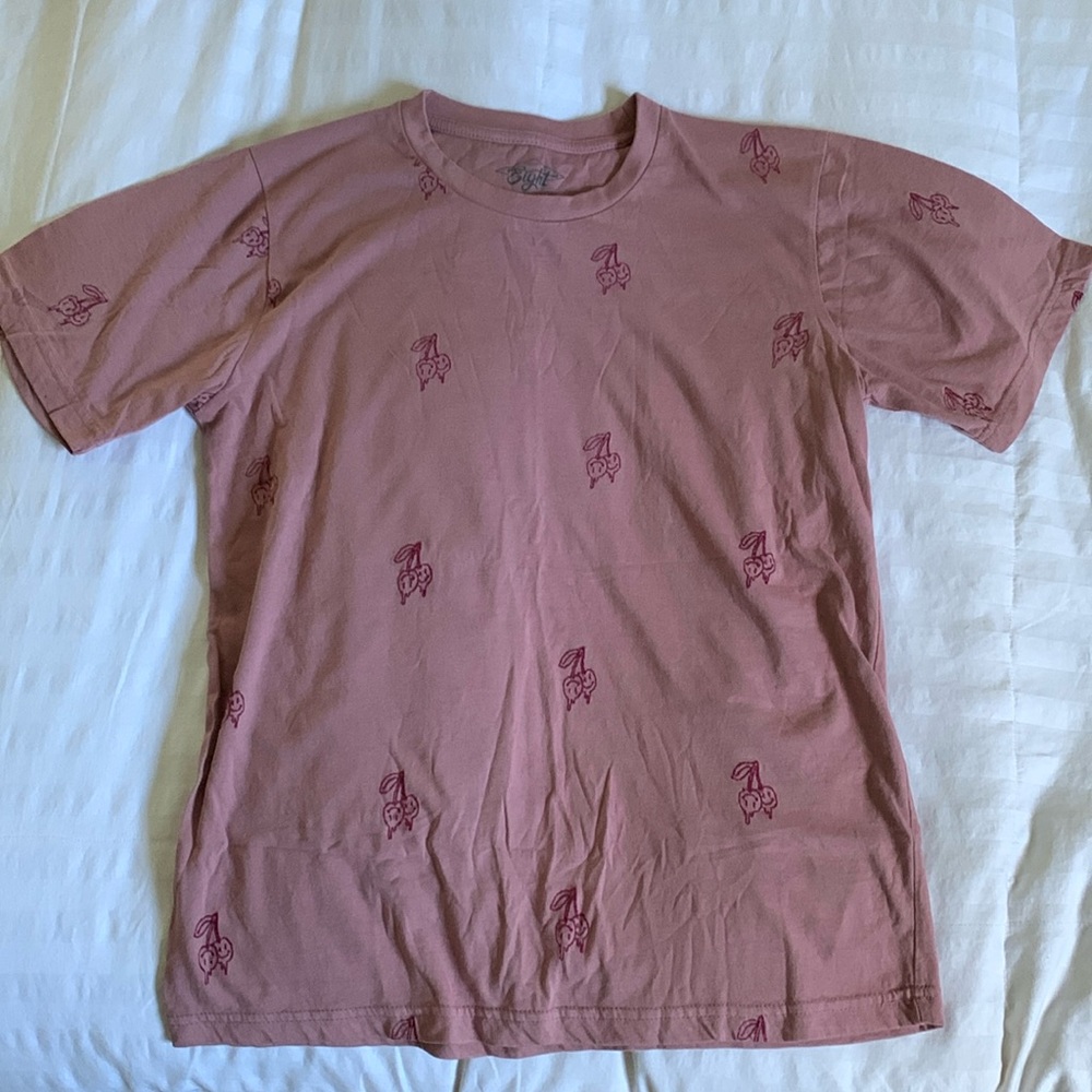 Drippy cherry embroidered T-shirt